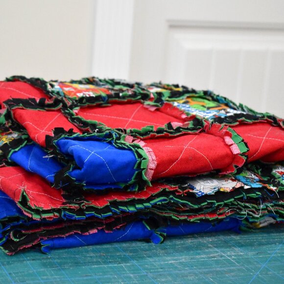 Comic Book Rag Quilt Throw - Picture 2 of 6